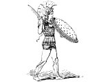Greek soldier with shield
